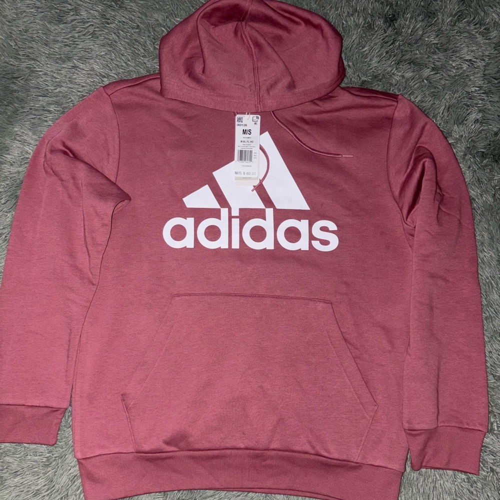 Adidas Pink Athletic Sweater with Logo